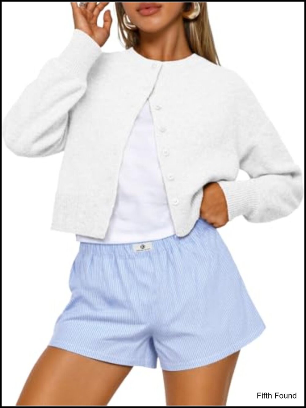 Women's Cropped Knit Cardigan Sweater Lightweight Fall Layer